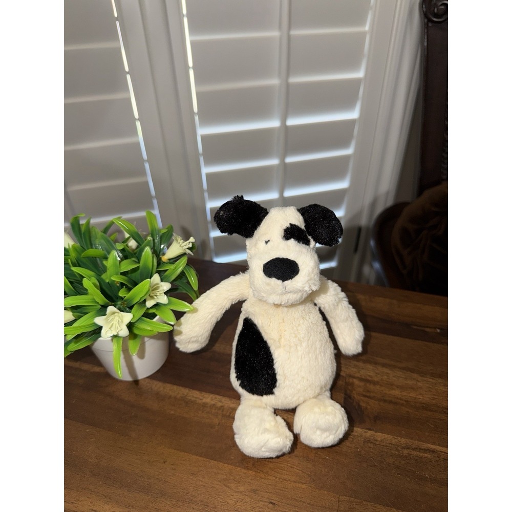 Jellycat Bashful Puppy Dog Bean Bag Plush Stuffed Animal Soft Toy 8" Spotted